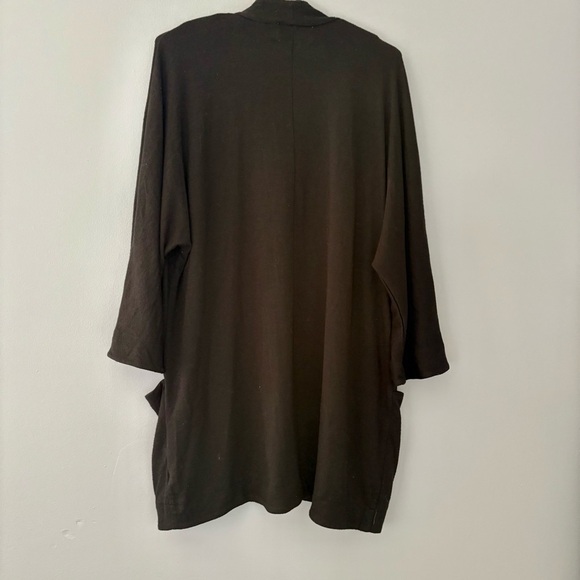 Wilfred Free Black Open Front Cardigan Jacket Pockets Size M - Picture 6 of 6